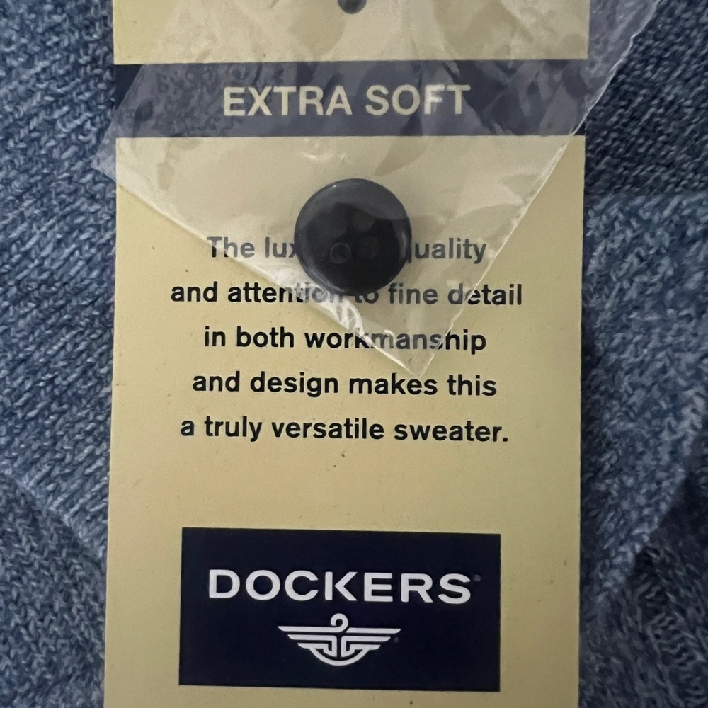 Dockers Men's Blue Textured Casual Shirt super soft - Picture 4 of 8